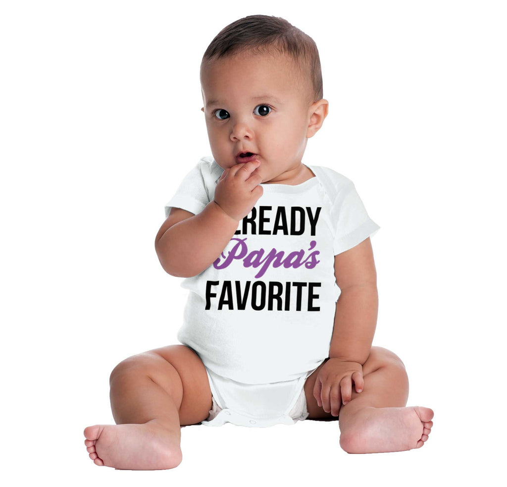 Already Papa's Favorite Romper Bodysuit-Direct To Garment Print-Brisco Baby
