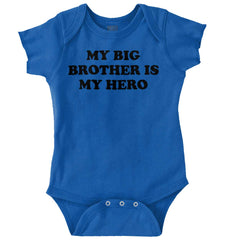 My Big Brother Is My Hero Romper Bodysuit-Direct To Garment Print-Brisco Baby