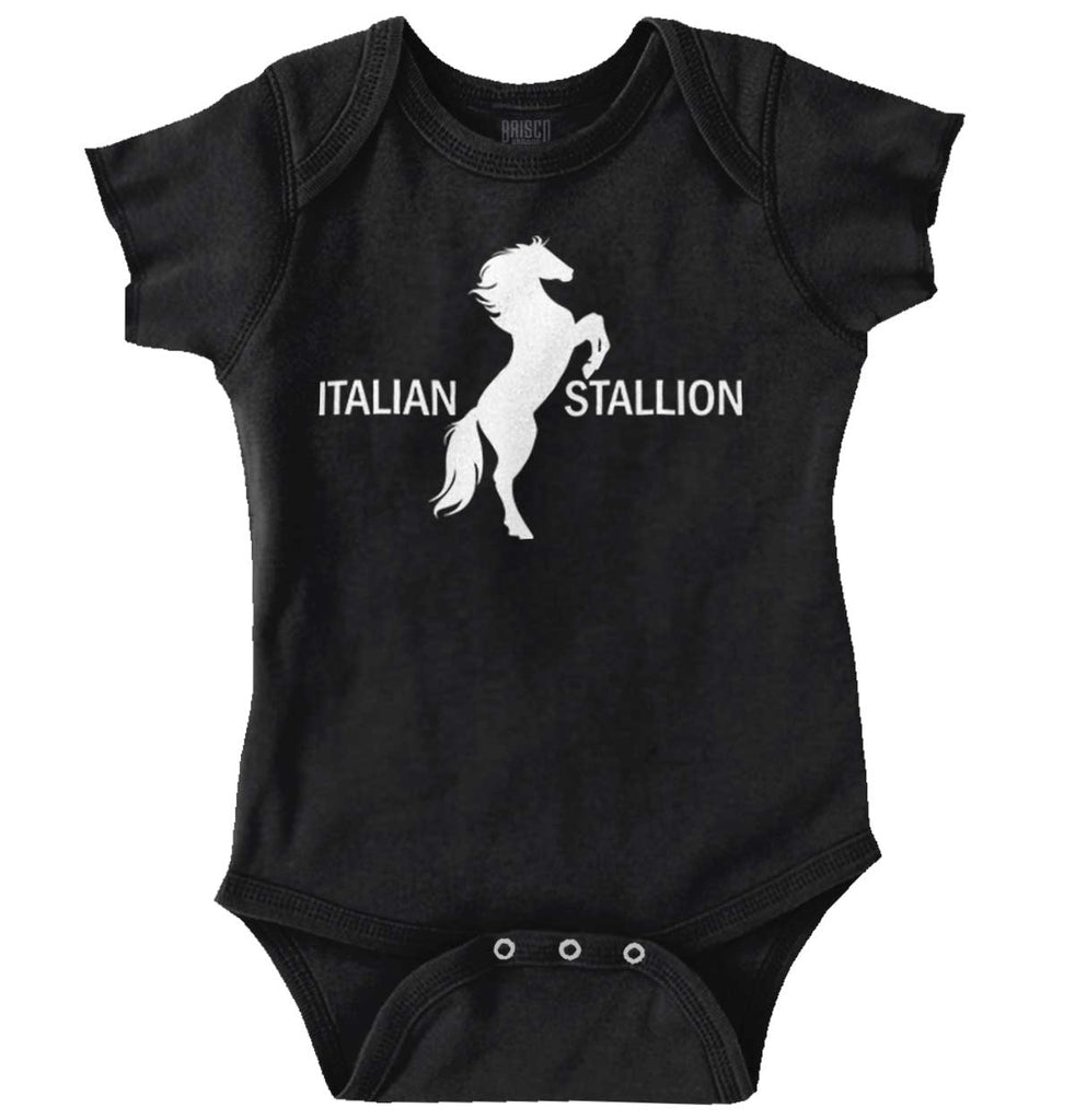 Italian Stallion Romper Bodysuit-Direct To Garment Print-Brisco Baby