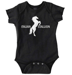 Italian Stallion Romper Bodysuit-Direct To Garment Print-Brisco Baby
