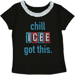 I Got This Toddler Ruffled Trim T-Shirt-Direct To Garment Print-Brisco Baby