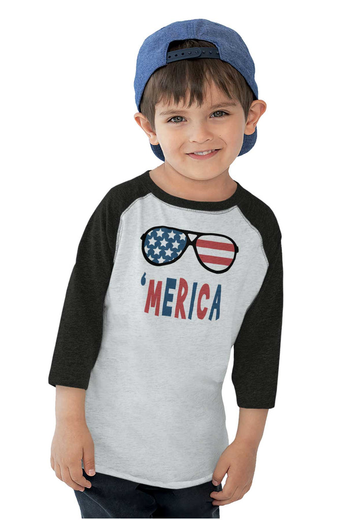 ‘merica Toddler Baseball-Direct To Garment Print-Brisco Baby