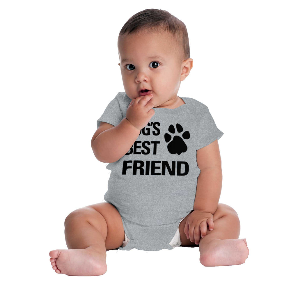 Dog's Best Friend Romper Bodysuit-Direct To Garment Print-Brisco Baby