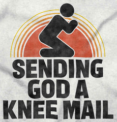 Sending God A Knee Mail Trimmed Colored Velcro Bib-Direct To Garment Print-Brisco Baby