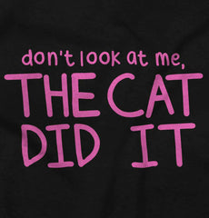 Cat Did It Toddler Ruffled Trim T-Shirt-Direct To Garment Print-Brisco Baby