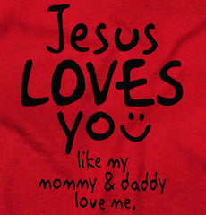 Jesus Loves You Toddler Pullover Hoodie-Direct To Garment Print-Brisco Baby