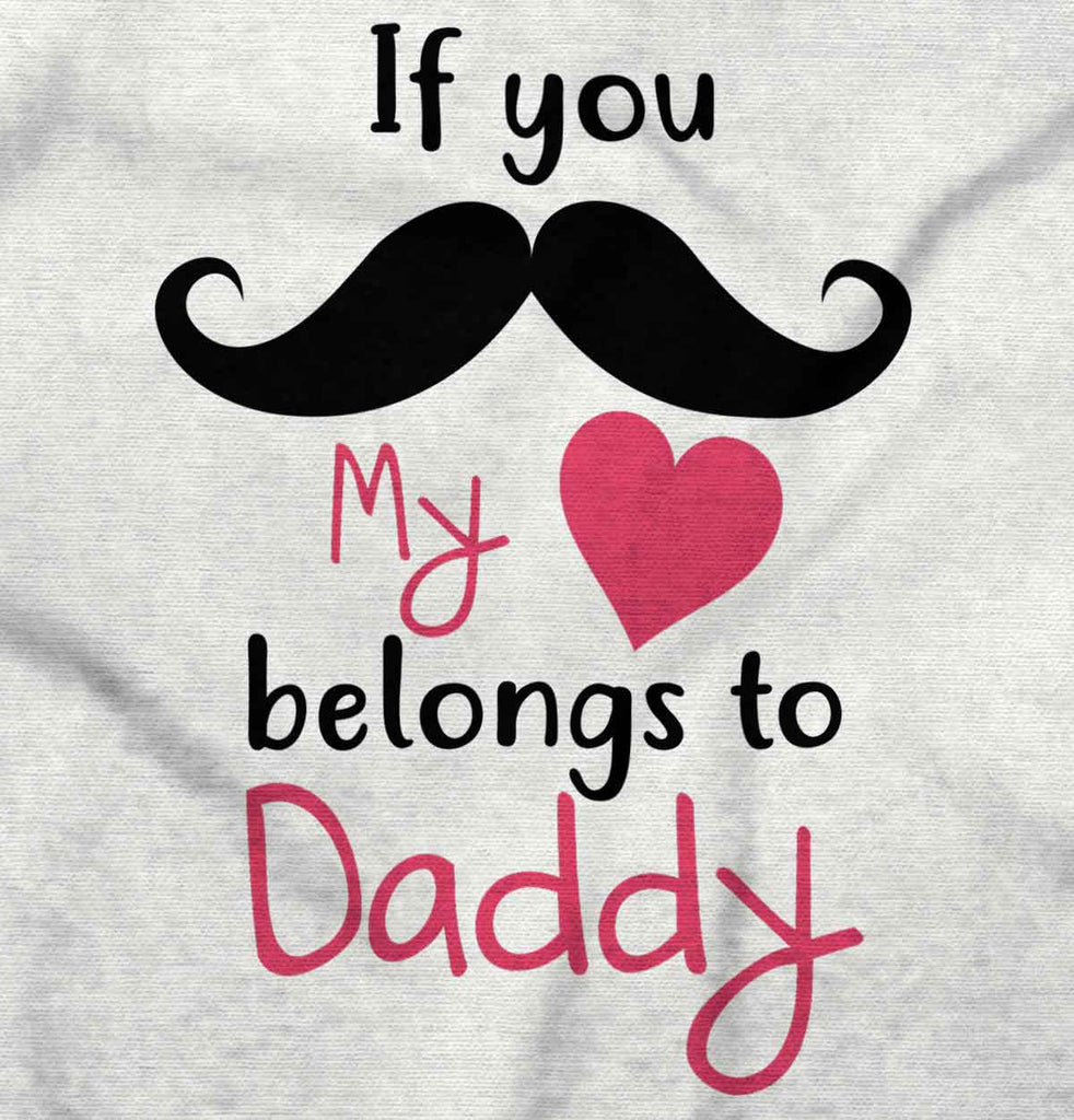 If You Mustache, It's Daddy Romper Bodysuit-Direct To Garment Print-Brisco Baby