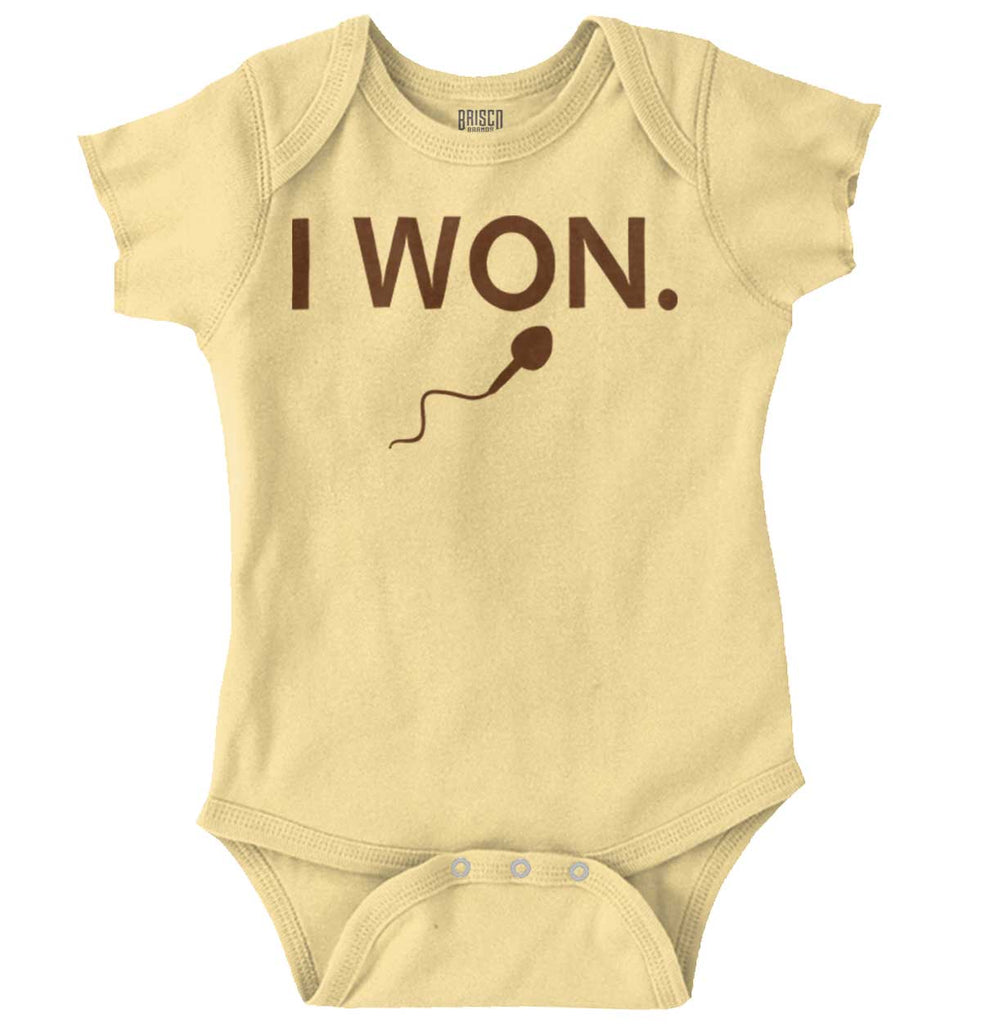 Won The Race Romper Bodysuit-Direct To Garment Print-Brisco Baby