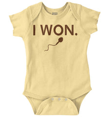 Won The Race Romper Bodysuit-Direct To Garment Print-Brisco Baby