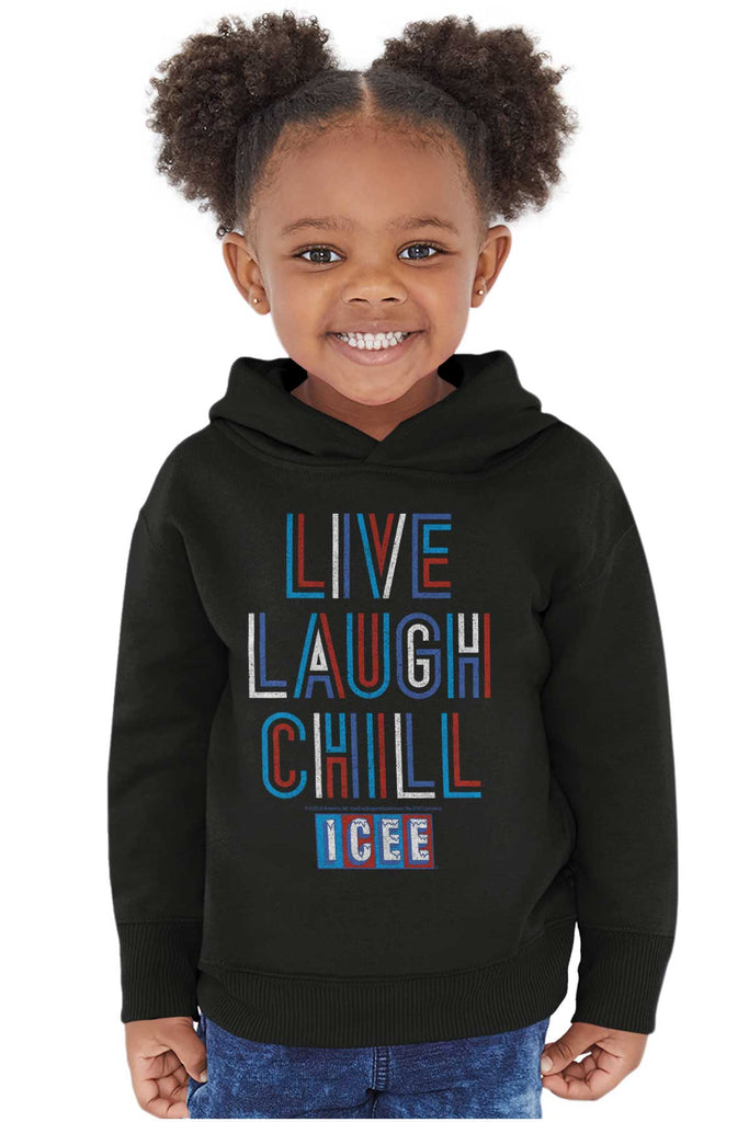 Live Laugh Chill Toddler Pullover Hoodie-Direct To Garment Print-Brisco Baby