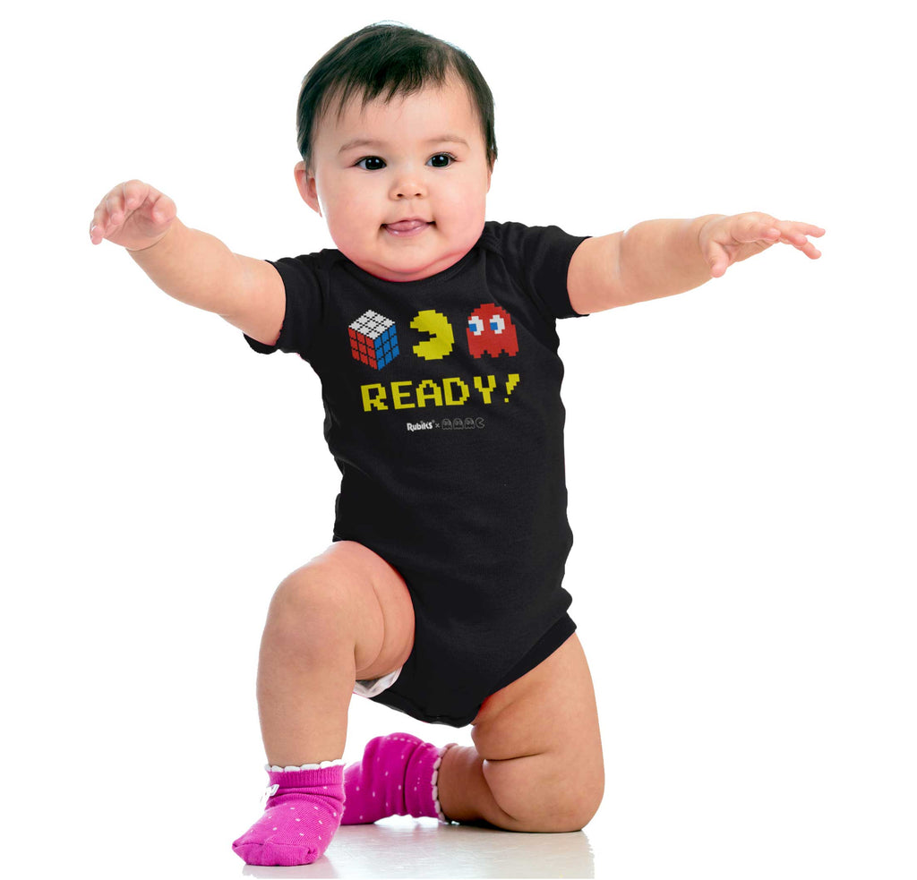 Ready Pac-Man Romper Bodysuit-Direct To Garment Print-Brisco Baby