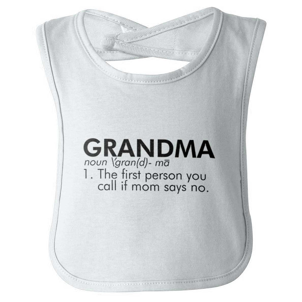 Grandma Defined Infant Baby Bib-Direct To Garment Print-Brisco Baby