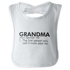 Grandma Defined Infant Baby Bib-Direct To Garment Print-Brisco Baby