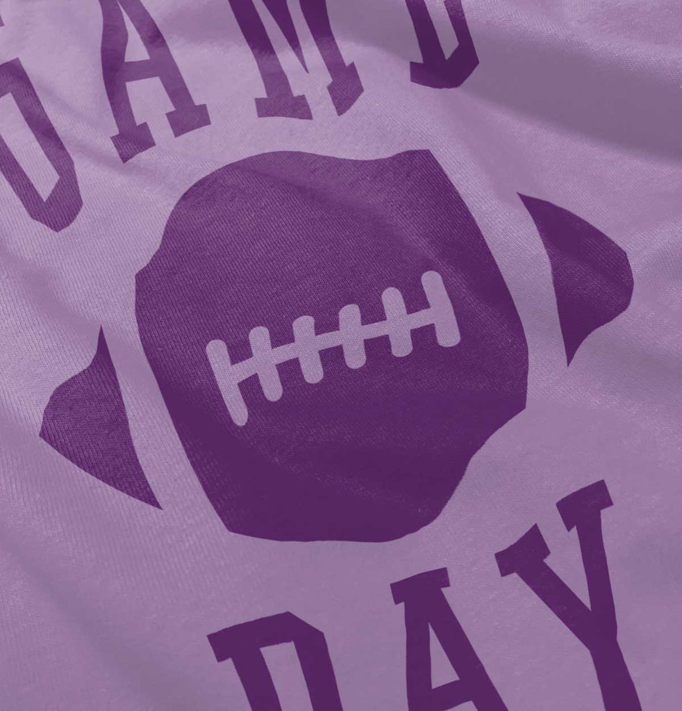 Game Day Toddler Ruffled Trim T-Shirt-Direct To Garment Print-Brisco Baby