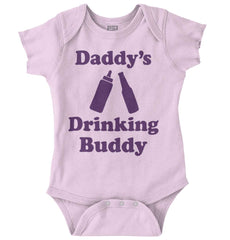 Drinking Buddy Romper Bodysuit-Direct To Garment Print-Brisco Baby