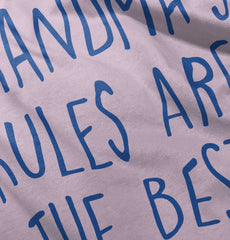 Grandma's Rules Are The Best Infant Baby Bib-Direct To Garment Print-Brisco Baby