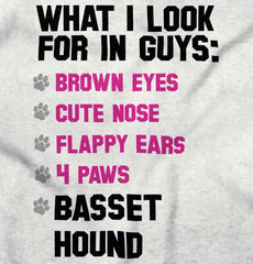 Basset Hound List Romper Bodysuit-Direct To Garment Print-Brisco Baby