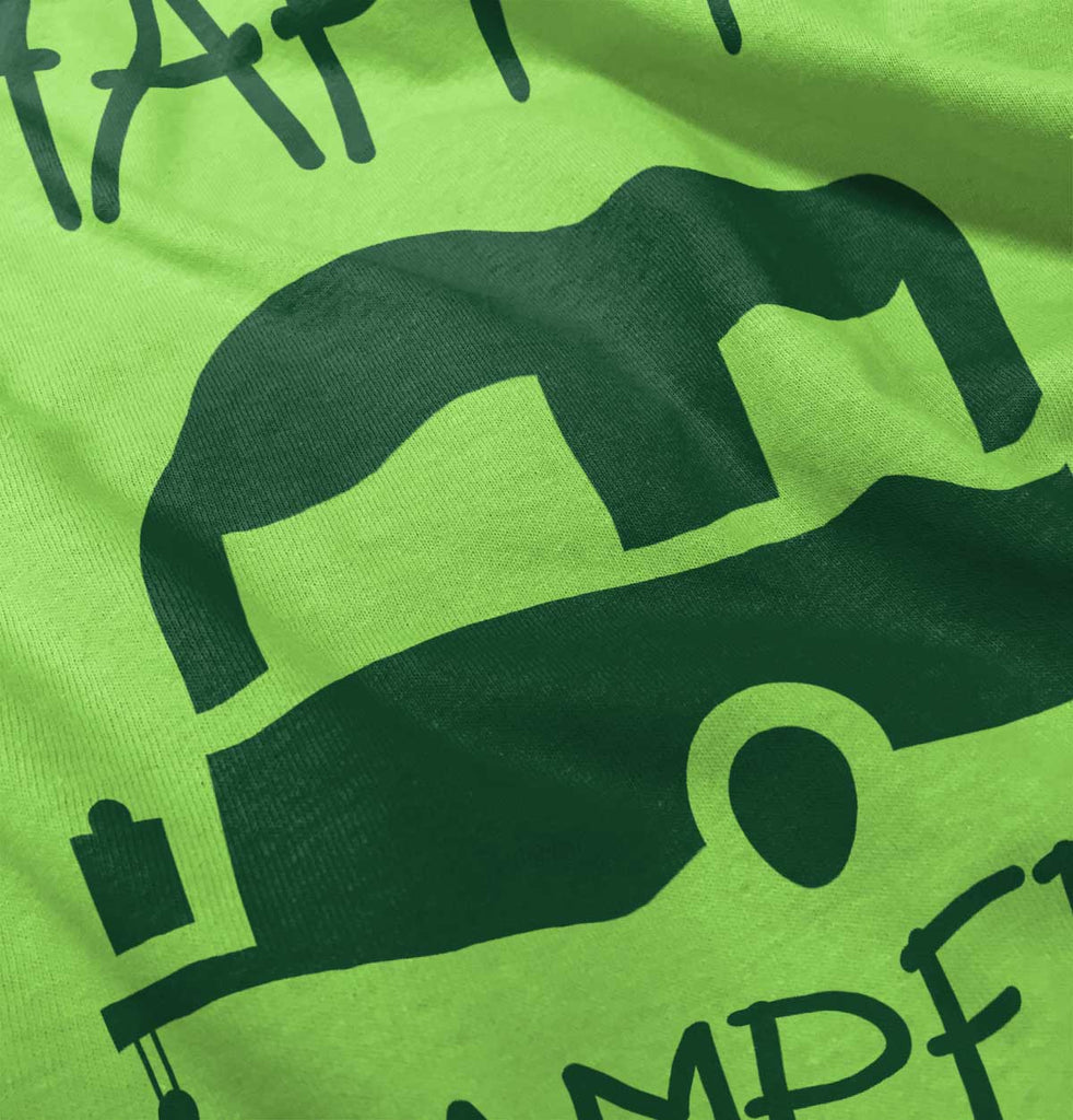 Happy Camper Romper Bodysuit-Direct To Garment Print-Brisco Baby