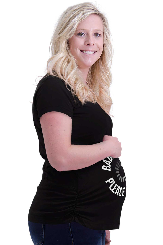 Baby Loading Please Wait Maternity T-Shirt-Direct To Garment Print-Brisco Baby