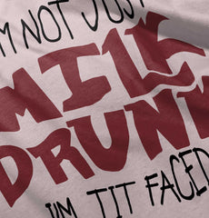 Tit Faced Baby Ruffled Trim Romper-Direct To Garment Print-Brisco Baby