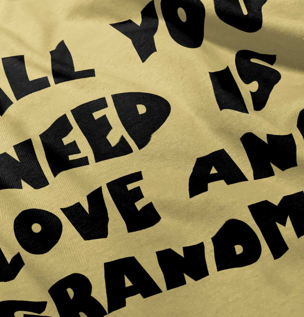 All You Need Is Love And Grandma Infant Toddler T Shirt-Direct To Garment Print-Brisco Baby