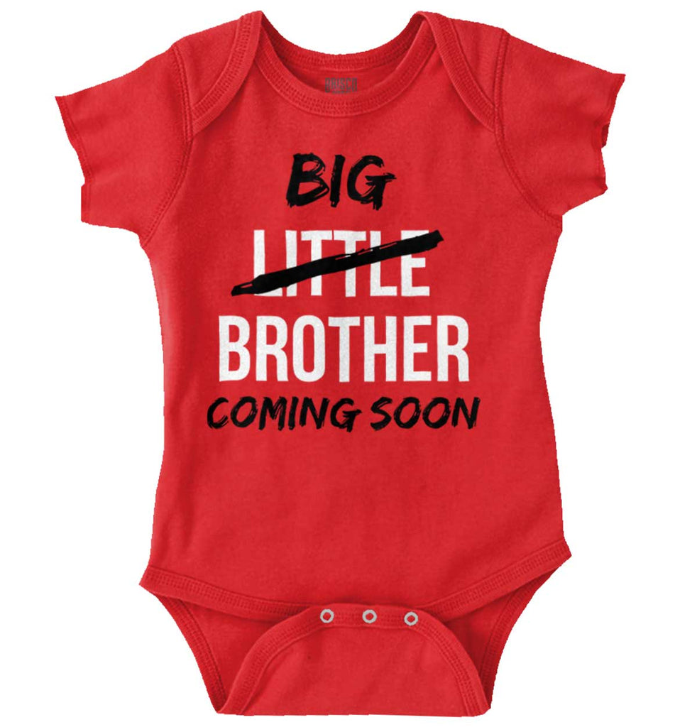 Big Brother Coming Soon Romper Bodysuit-Direct To Garment Print-Brisco Baby