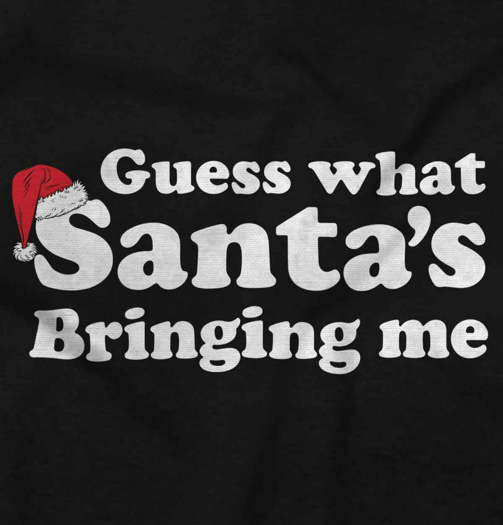 Guess What Santa's Bringing Me Maternity T-Shirt-Direct To Garment Print-Brisco Baby