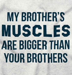 My Brother's Muscles Infant Baby Bib-Direct To Garment Print-Brisco Baby