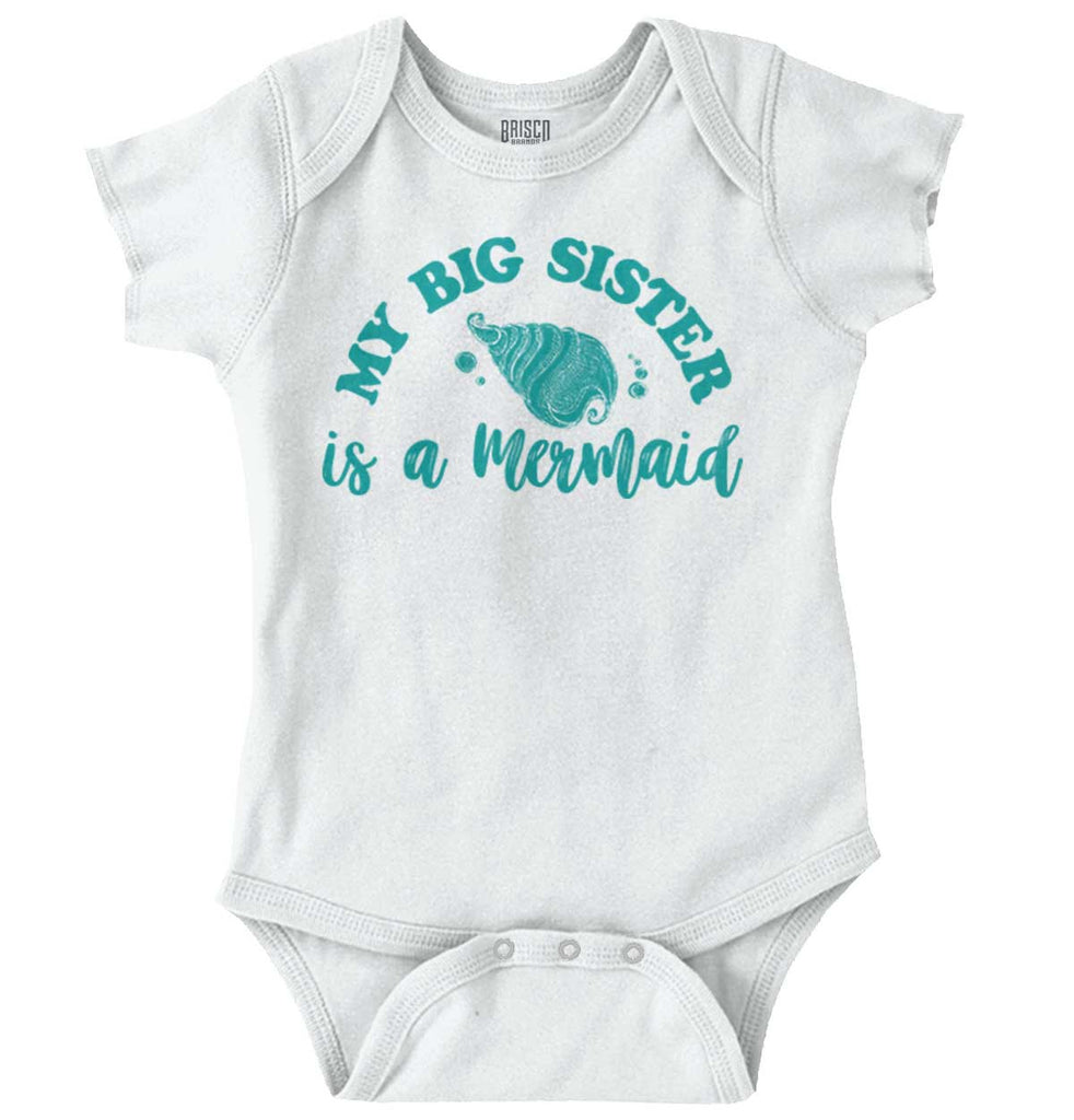 Big Sister Is A Mermaid Romper Bodysuit-Direct To Garment Print-Brisco Baby