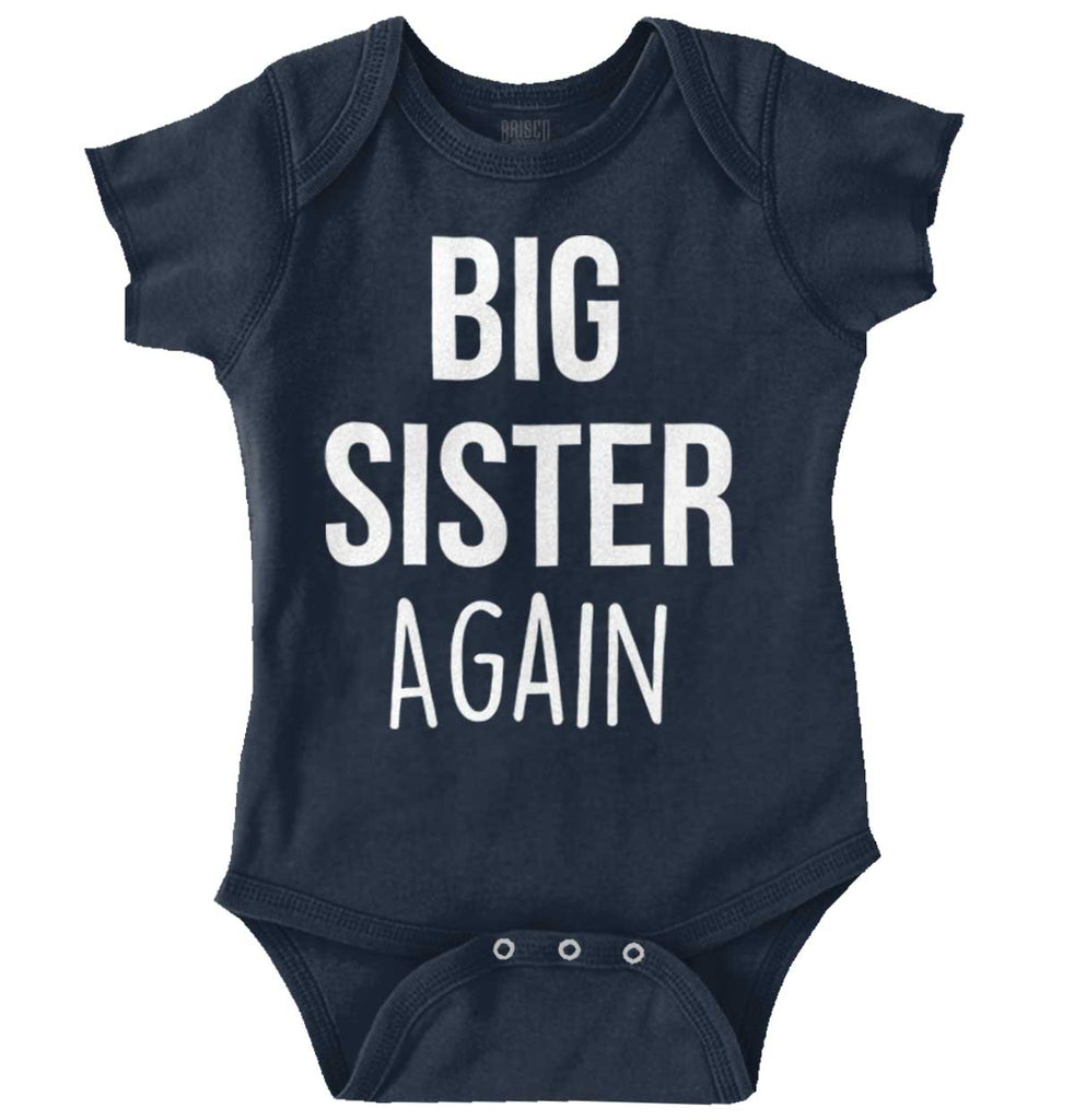 Big Sister Again Romper Bodysuit-Direct To Garment Print-Brisco Baby
