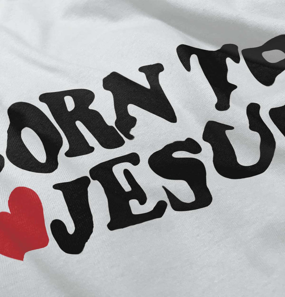 Born To Jesus Infant Baby Bib-Direct To Garment Print-Brisco Baby