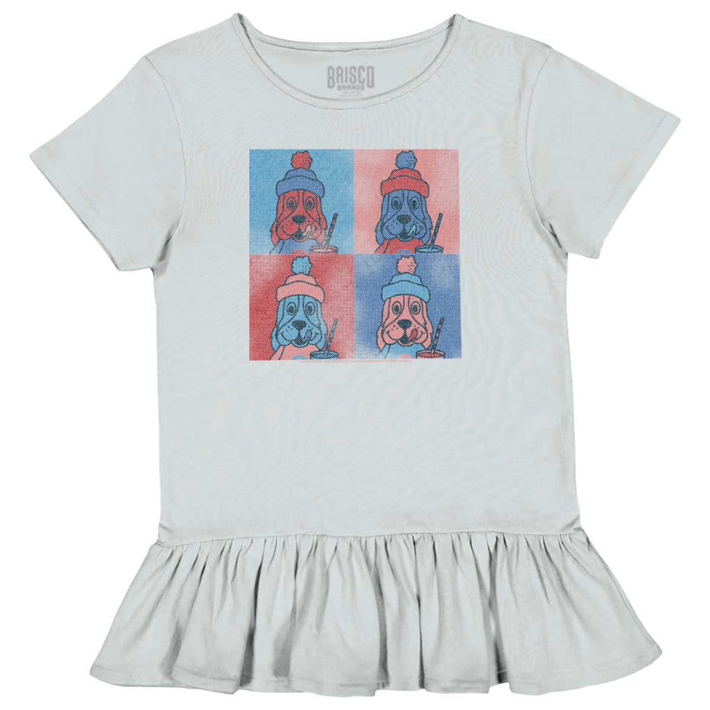 Graphic Slush Toddler Ruffle Bottom Tee-Direct To Garment Print-Brisco Baby