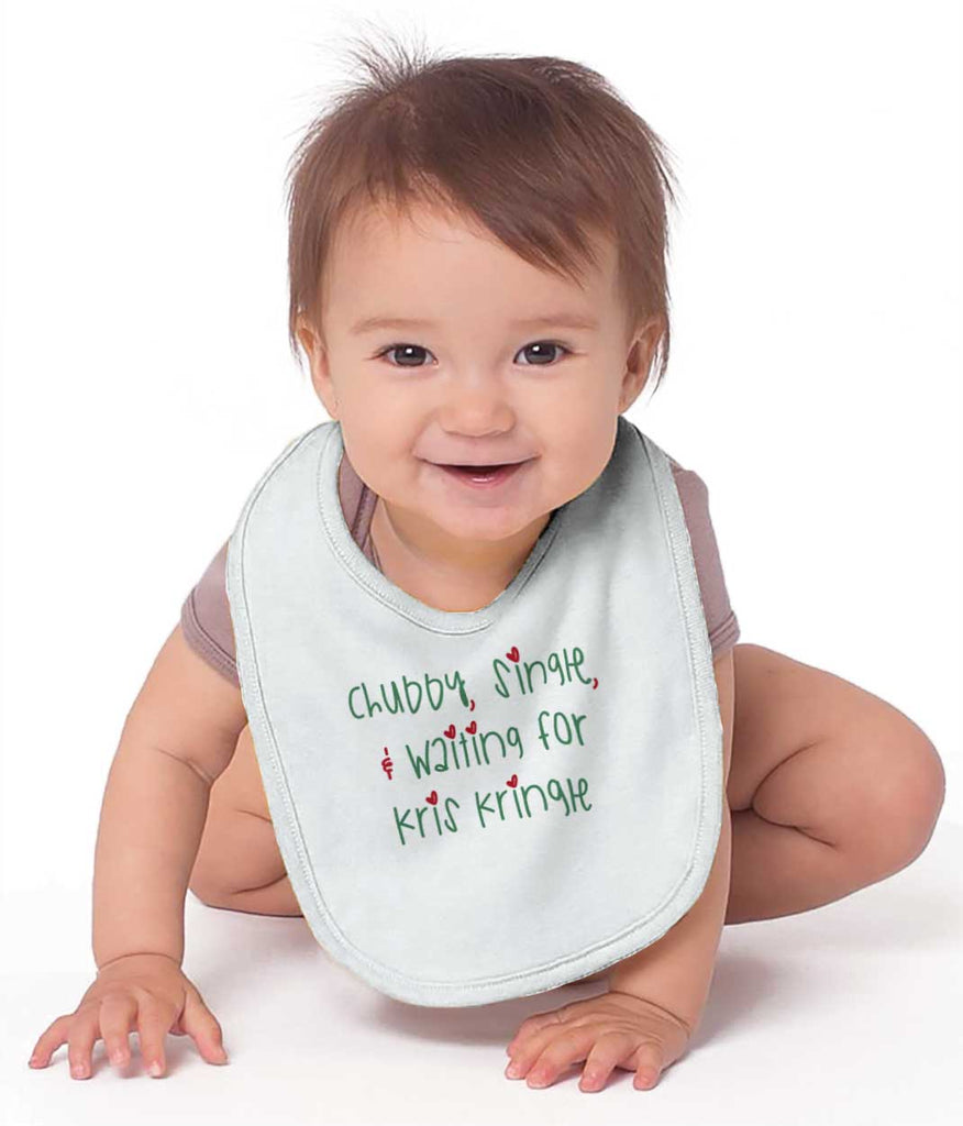 Waiting For Kris Kringle Infant Baby Bib-Direct To Garment Print-Brisco Baby