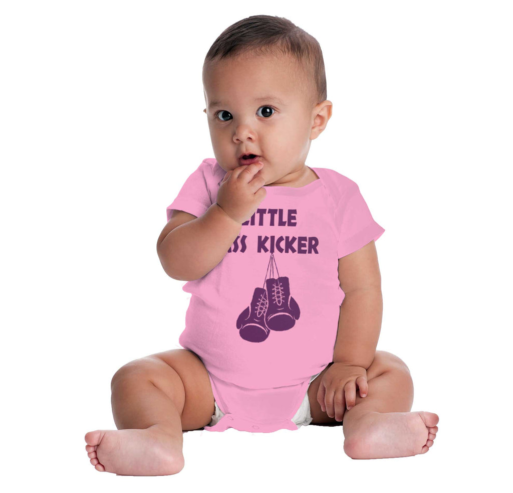 Little Ass Kicker Romper Bodysuit-Direct To Garment Print-Brisco Baby