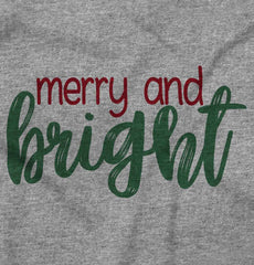 Merry And Bright Infant Toddler T Shirt-Direct To Garment Print-Brisco Baby