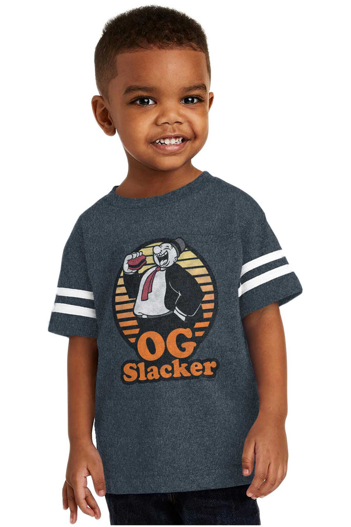 OG Slacker Toddler Football Jersey Tee-Direct To Garment Print-Brisco Baby