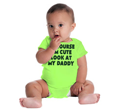 I'm Cute Romper Bodysuit-Direct To Garment Print-Brisco Baby