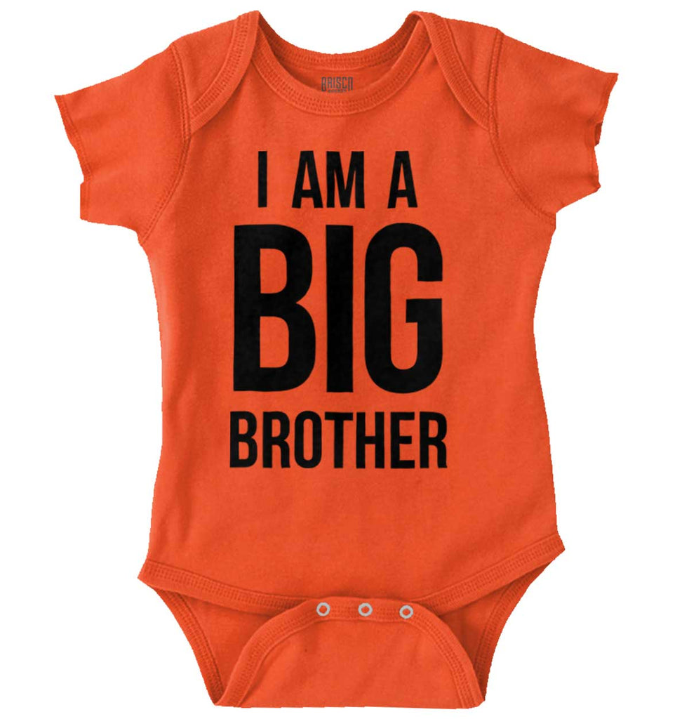 I Am A Big Brother Romper Bodysuit-Direct To Garment Print-Brisco Baby