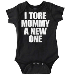Tore Mommy A New One Romper Bodysuit-Direct To Garment Print-Brisco Baby