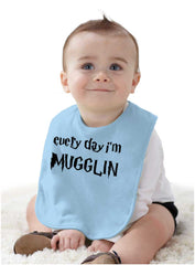 Every Day I'm Mugglin' Infant Baby Bib-Direct To Garment Print-Brisco Baby