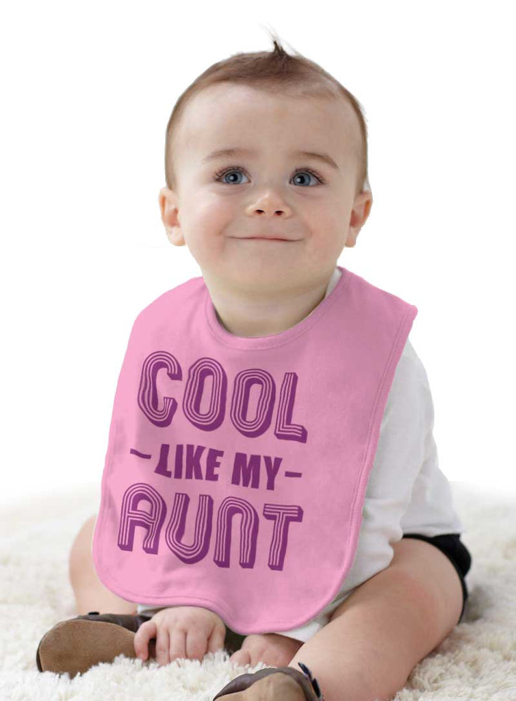 Cool Like My Aunt Infant Baby Bib-Direct To Garment Print-Brisco Baby
