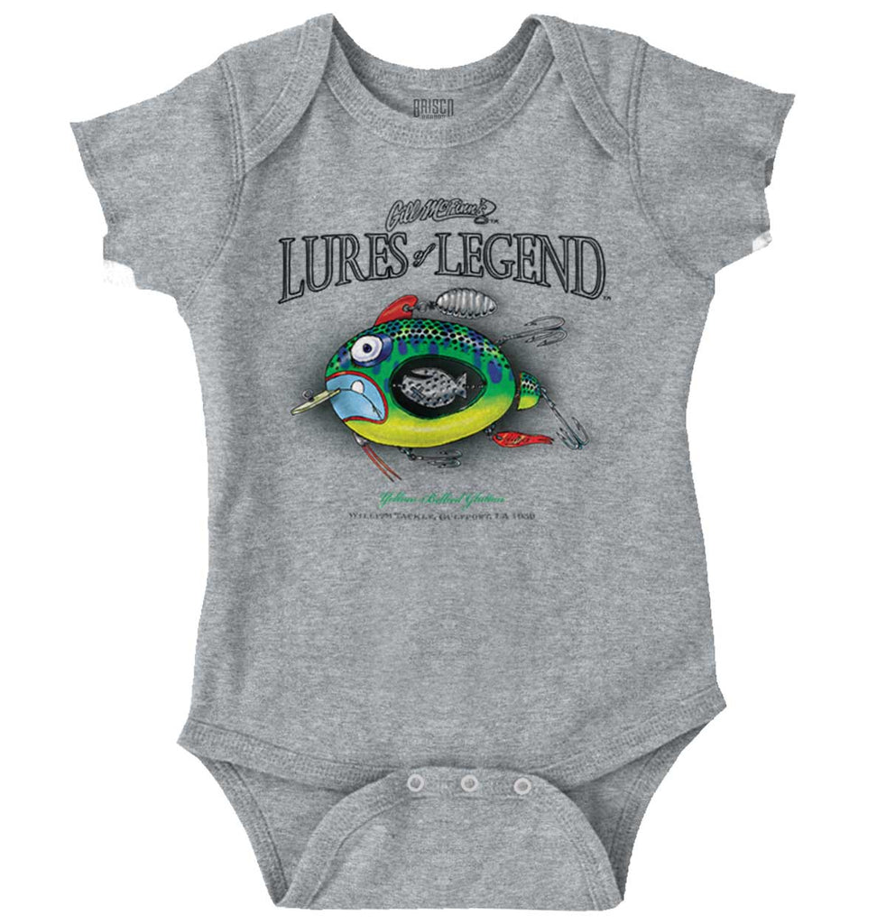 Yellow-Bellied Glutt Romper Bodysuit-Direct To Garment Print-Brisco Baby