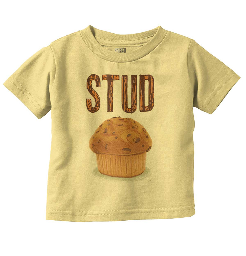 Stud Muffin Infant Toddler T Shirt-Direct To Garment Print-Brisco Baby