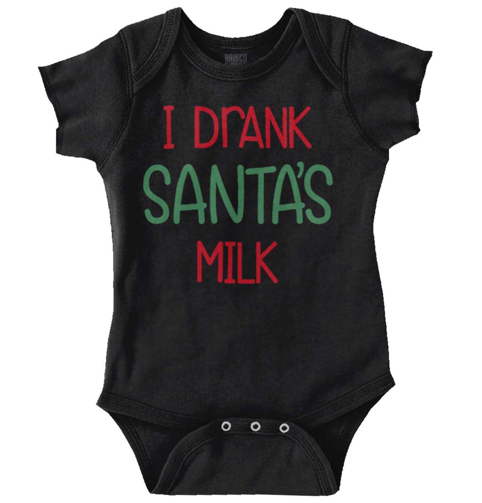 Drank Santas Milk Romper Bodysuit-Direct To Garment Print-Brisco Baby