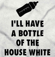 House White Romper Bodysuit-Direct To Garment Print-Brisco Baby