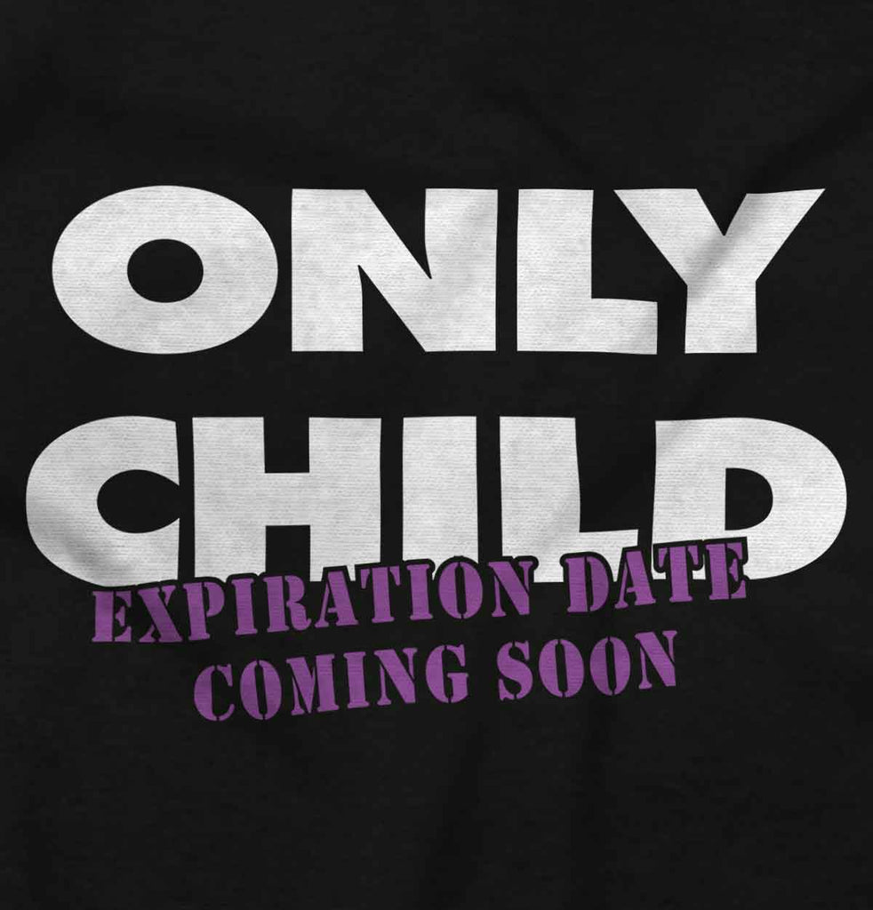 Only Child Expiration Date Romper Bodysuit-Direct To Garment Print-Brisco Baby