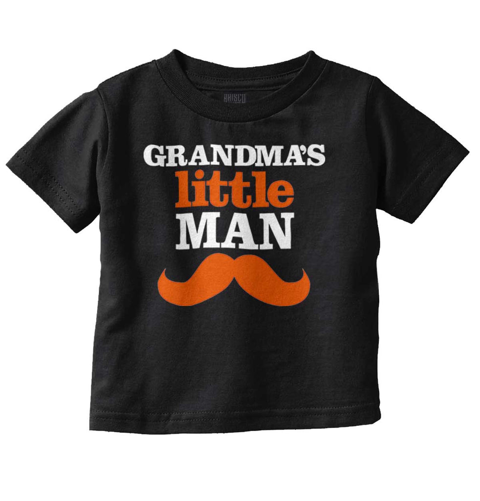 Grandmas Little Man Infant Toddler T Shirt-Direct To Garment Print-Brisco Baby