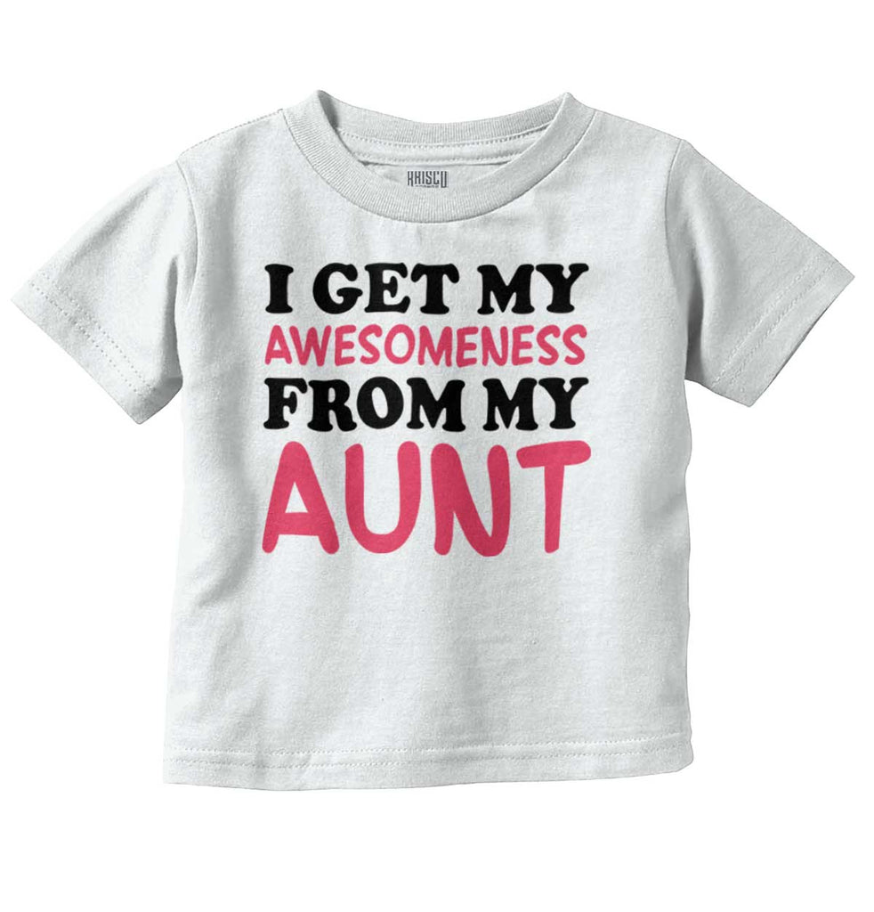 Awesomeness Auntie Infant Toddler T Shirt-Direct To Garment Print-Brisco Baby