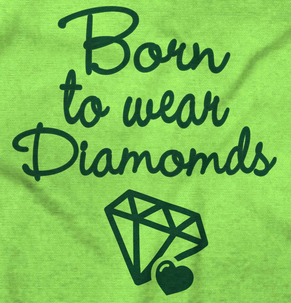 Born To Wear Diamond Romper Bodysuit-Direct To Garment Print-Brisco Baby