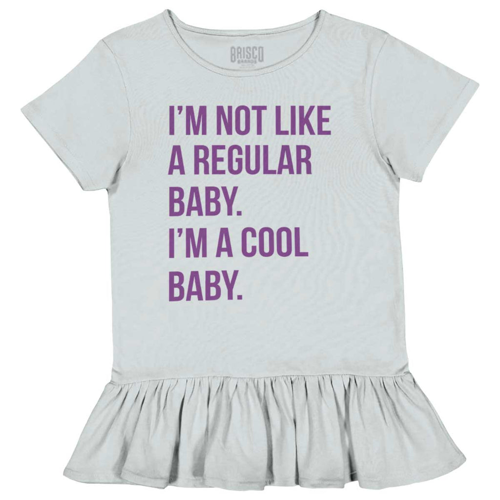 Cool Baby Toddler Ruffle Bottom Tee-Direct To Garment Print-Brisco Baby